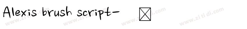 Alexis brush script字体转换